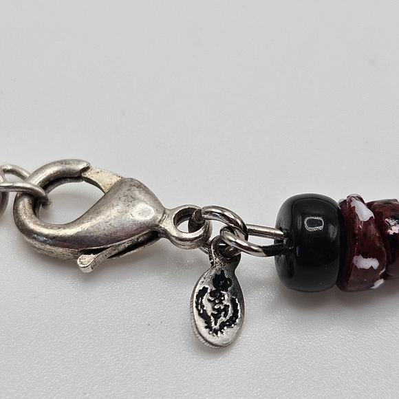 VINTAGE Premier Designs Red Spice Beaded Statement Pendant Choker Necklace - Picture 5 of 6